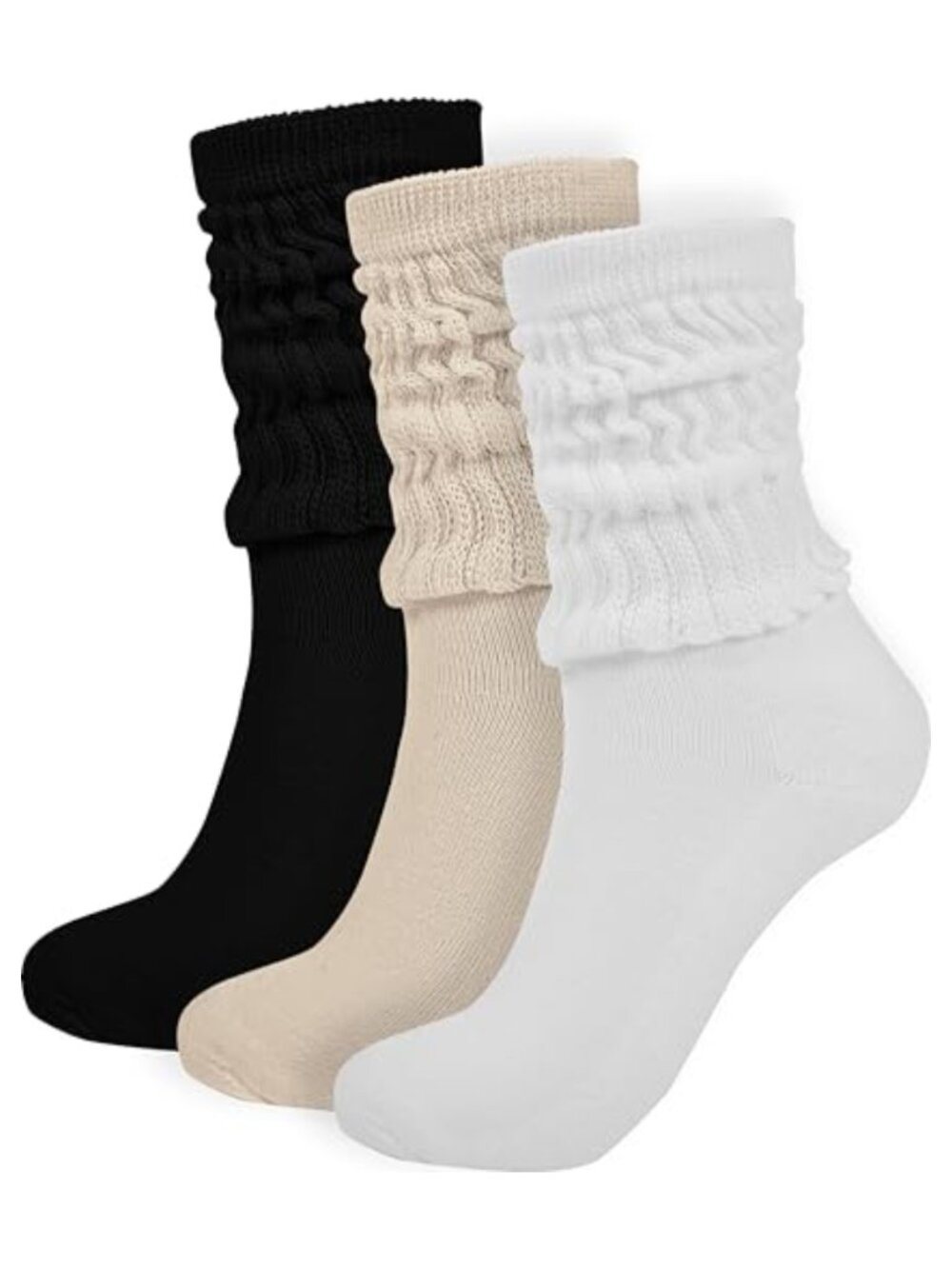 Slouch Socks Women Retro Scrunch Short Soft Polyester Spandex Crew